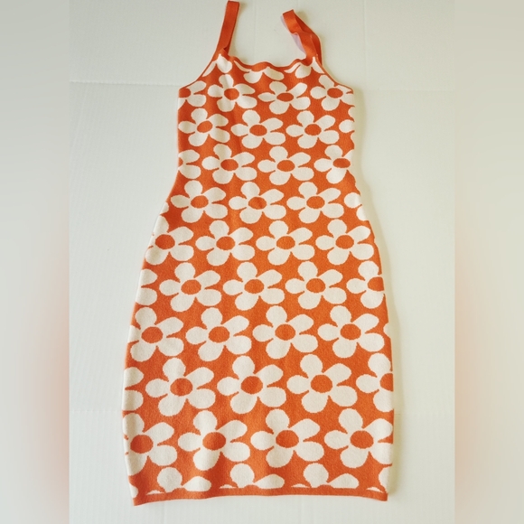Princess Polly Dresses & Skirts - Princess Polly Floral Knit Sweatee Bodycon Mini Dress, Size XS/S
